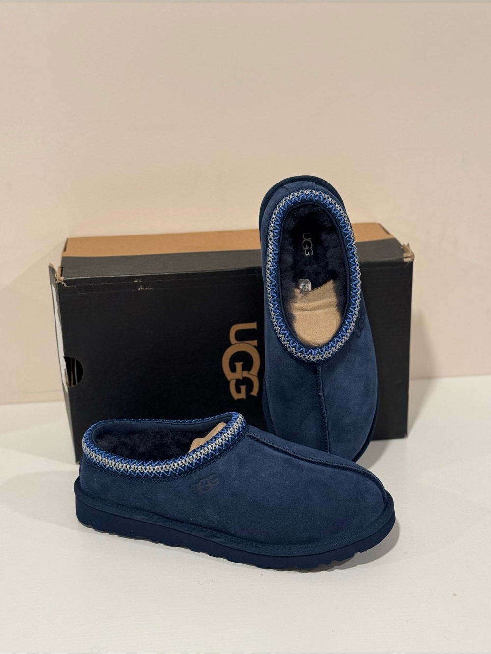 UGG Tasman slippers Womens size 7 Navy Blue New - Picture 9 of 10